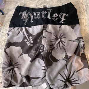 Hurley Men’s Swim Trunks - Brown, Olive and Gray.   Size 30.